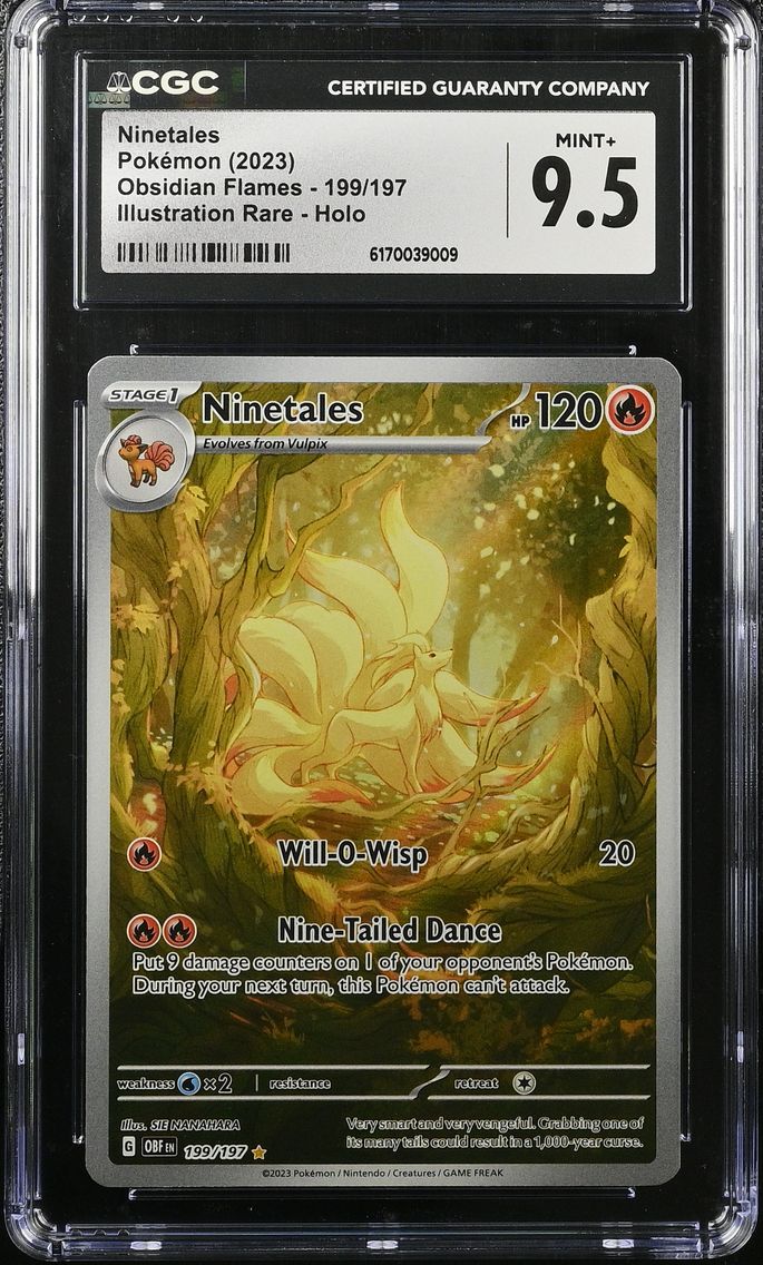 2023 #199 Ninetales CGC 9.5 Obsidian Flames - OBF EN - English