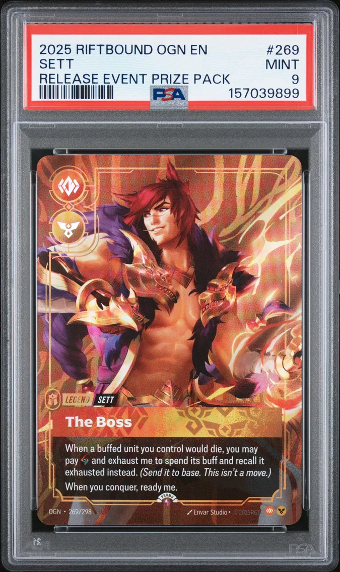 2025 #269 Sett - the Boss PSA 9 Riftbound: League of Legends Ogn-Origins