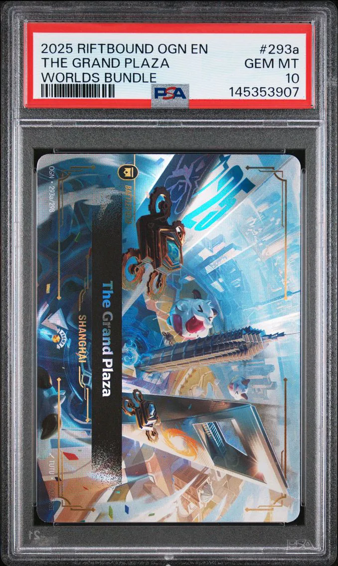 2025 #293a The Grand Plaza PSA 10 Riftbound: League of Legends Ogn-Origins