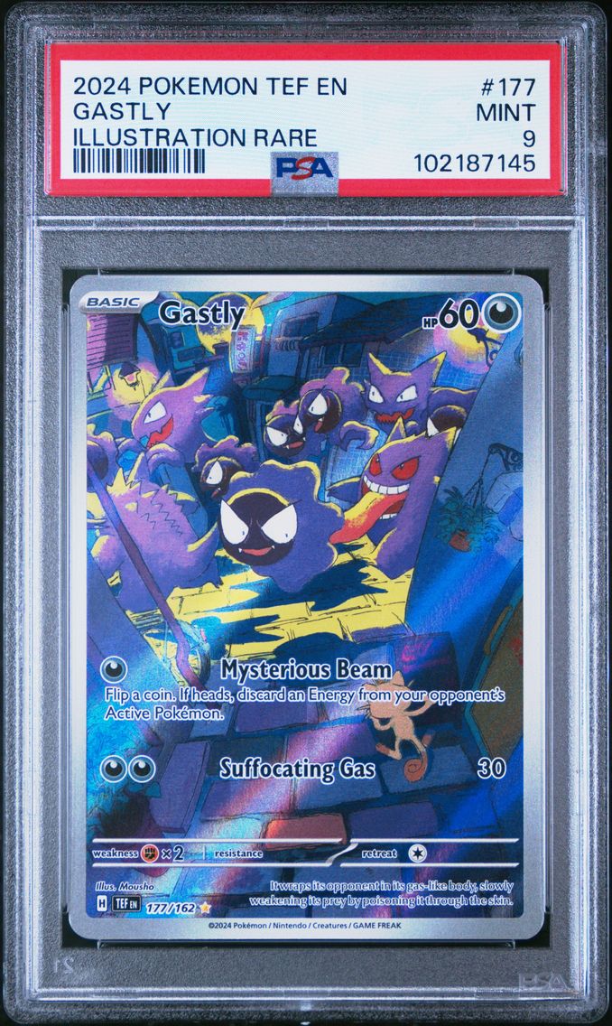 2024 #177 Gastly PSA 9 Tef EN-Te