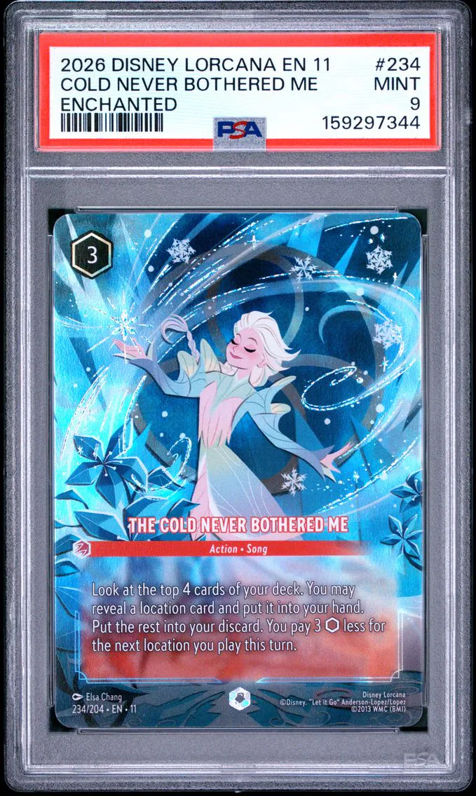 2026 #234 COLD NEVER BTHRD ME PSA 9 Disney Lorcana EN 11-Winterspell