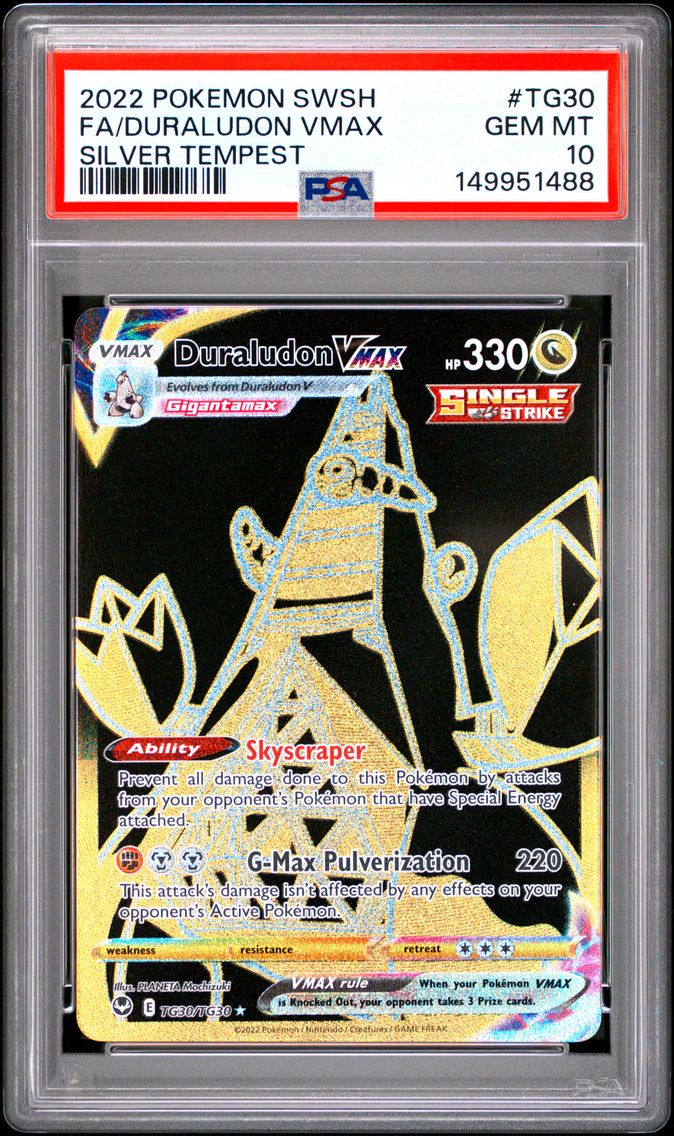 2022 #TG30 Full Art/Duraludon Vmax PSA 10 Sword & Shield Silver Tempest