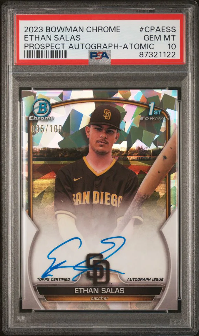 2023 #CPAESS Ethan Salas PSA 10 Bowman Chrome Prospect Autographs