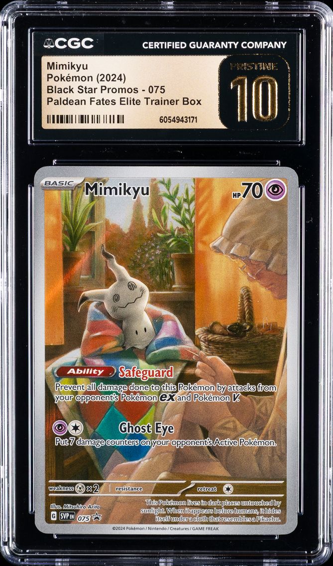 2024 #075 Mimikyu CGC 10 Pristine Svp EN-SV Black Star Promo Pokemon