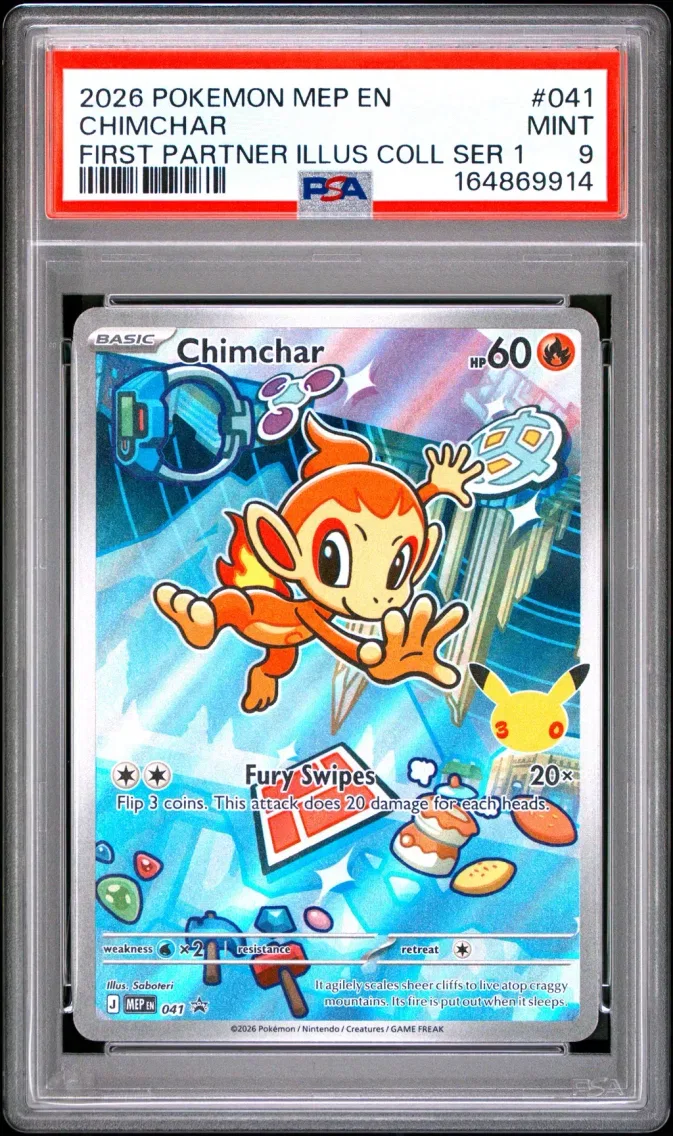 2026 #041 Chimchar PSA 9 Mep EN-Me Black Star Promo
