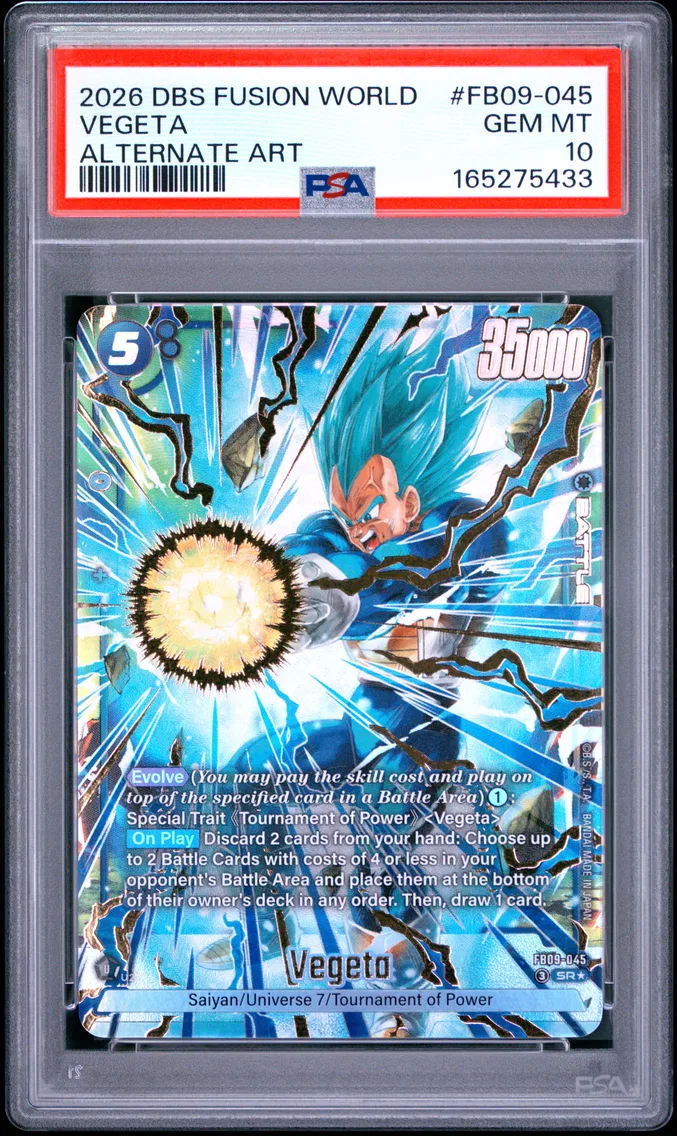 2026 #FB09-045 Vegeta PSA 10 Dragon Ball Super Card Game Fusion World Dual Evolution