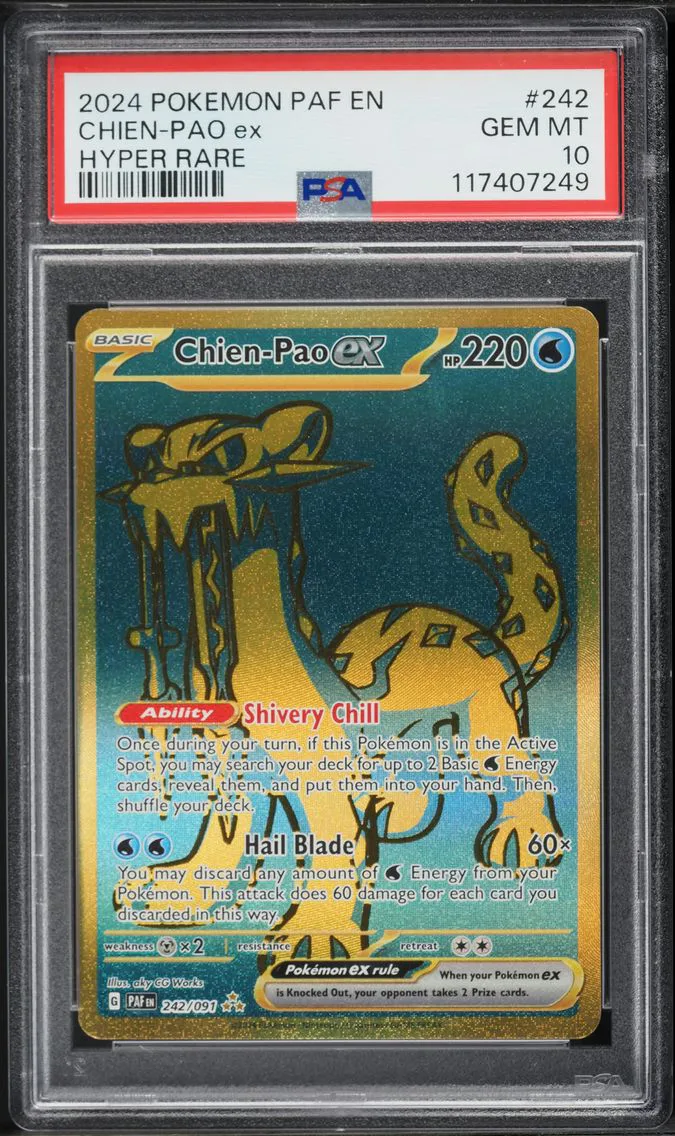 2024 #242 Chien-Pao EX PSA 10 Paf EN-Paldean Fates Pokemon
