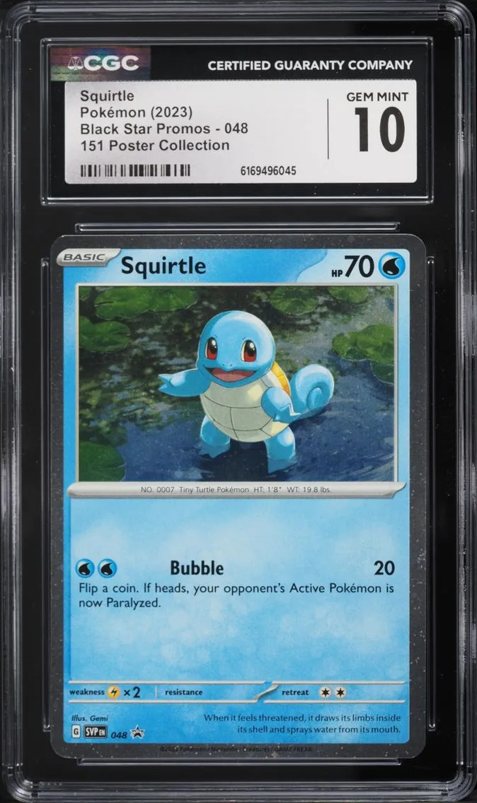 2023 Black Star Promos - Scarlet & Violet SVP EN - English Pokemon Scarlet & Violet Promo 151 Poster Collection Squirtle #048 CGC 10
