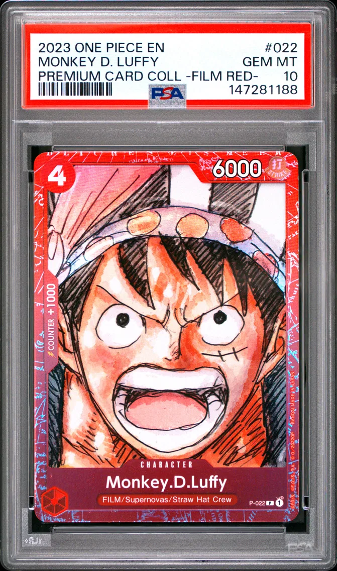 2023 #022 Monkey D. Luffy PSA 10 One Piece Premium Card Collection -One Piece Film Red-