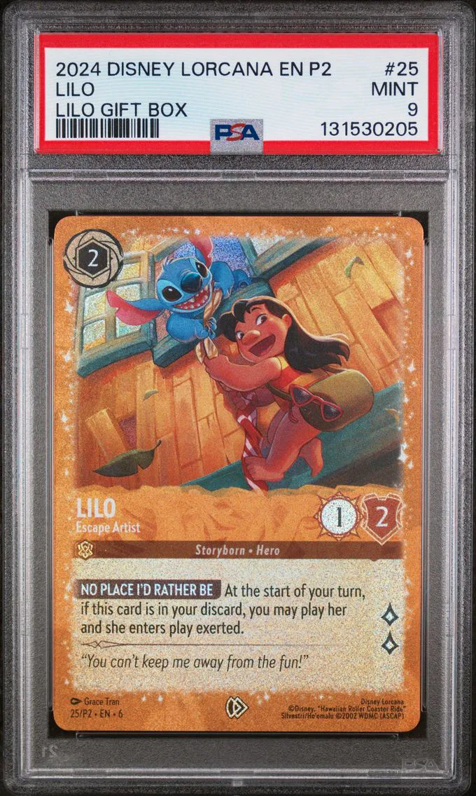 2024 #25 Lilo - Escape Artist PSA 9 Disney Lorcana EN P2-Promo
