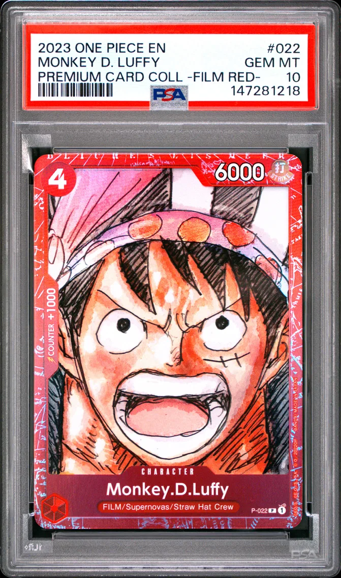 2023 #022 Monkey D. Luffy PSA 10 One Piece Premium Card Collection -One Piece Film Red-