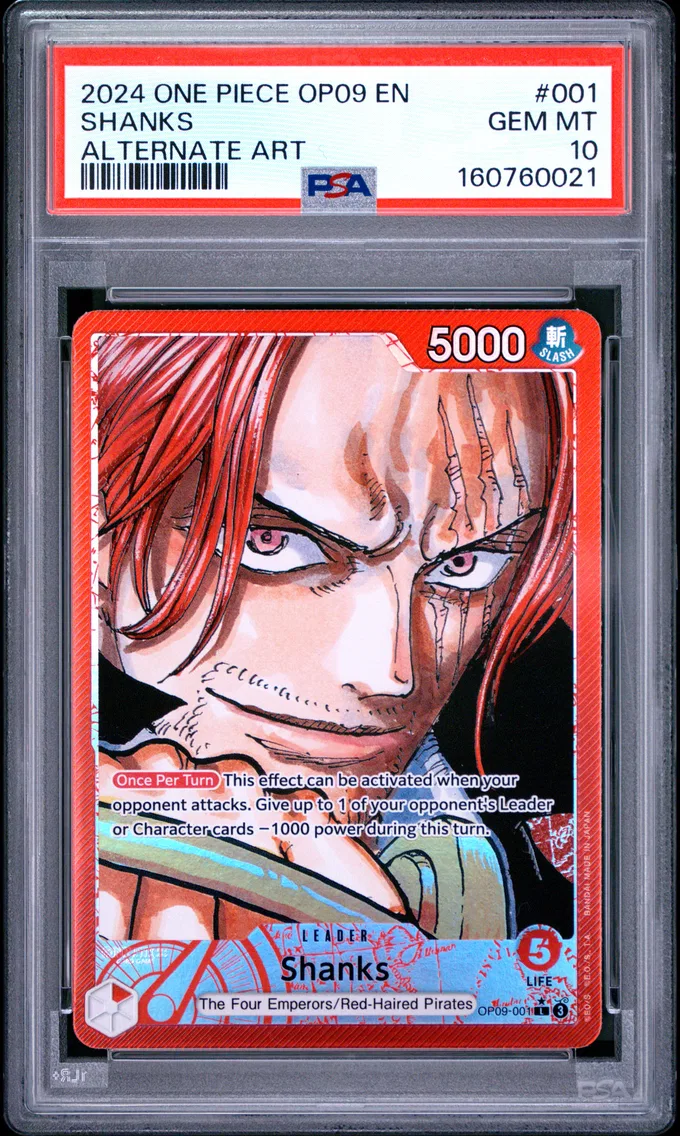 2024 #001 Shanks PSA 10 One Piece OP09-Emperors in the New World