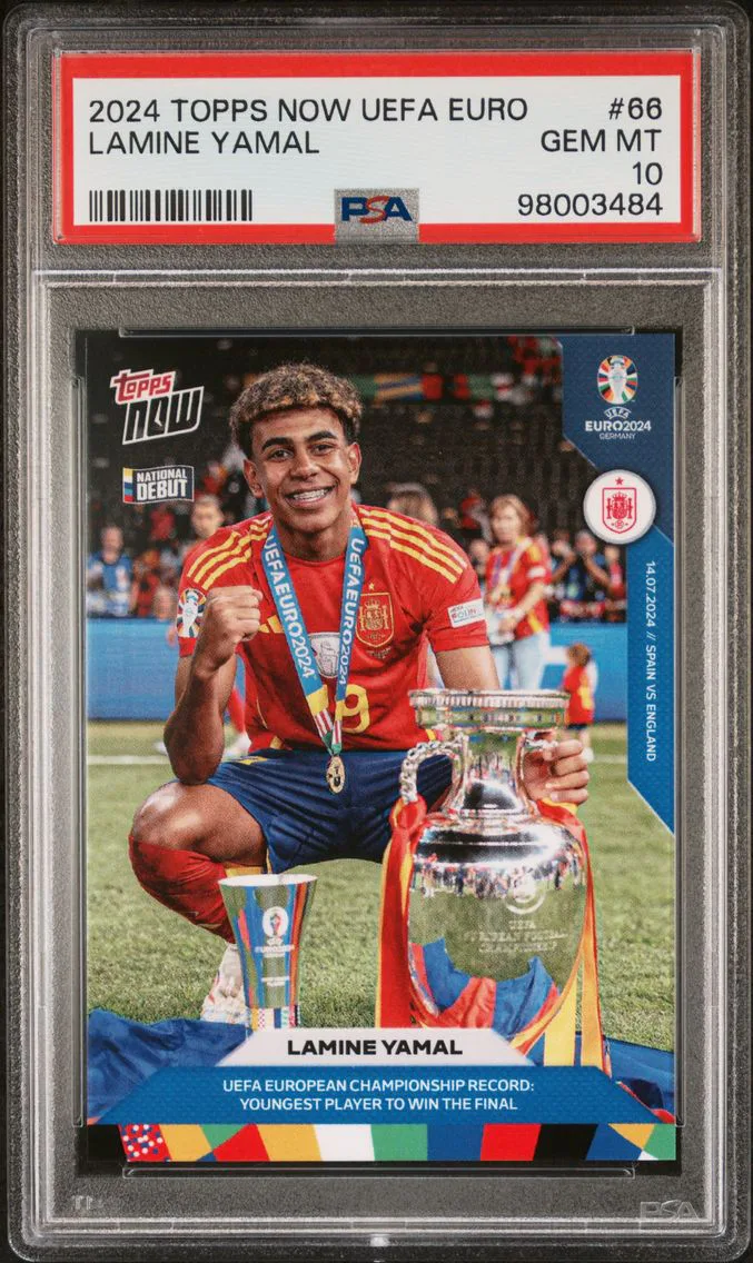 2024 #66 Lamine Yamal PSA 10 Topps Now UEFA Euro
