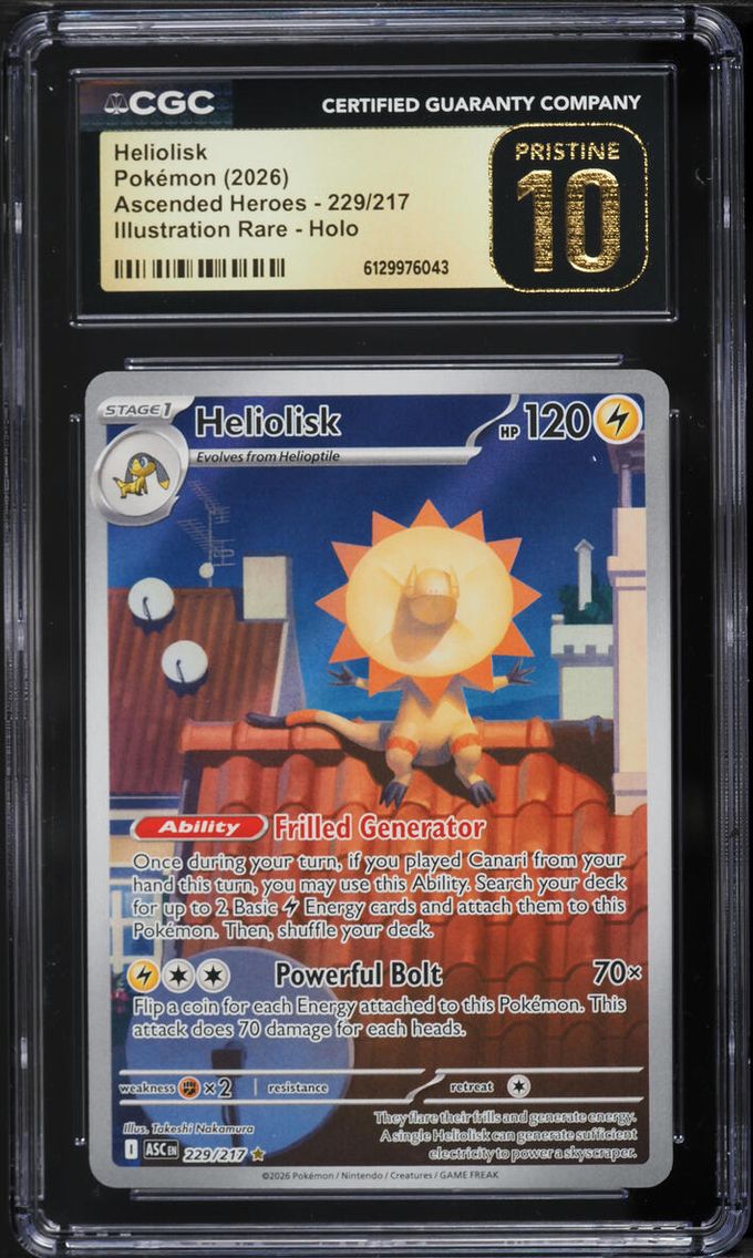 2026 Pokemon Mega Evolution Ascended Heroes IR Heliolisk #229 CGC 10 PRISTINE