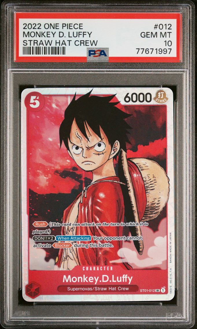 2022 #012 Monkey D. Luffy PSA 10 One Piece Starter Deck ST01-Straw Hat Crew