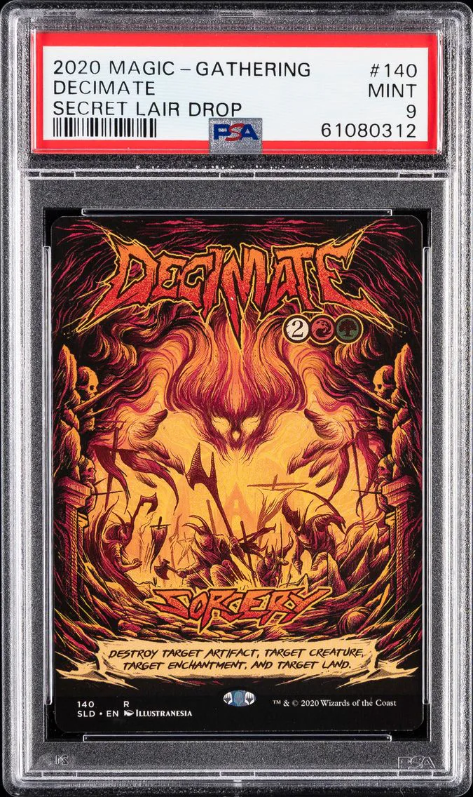 2020 #140 DECIMATE PSA 9 THE GATHERING SECRET LAIR DROP MAGIC