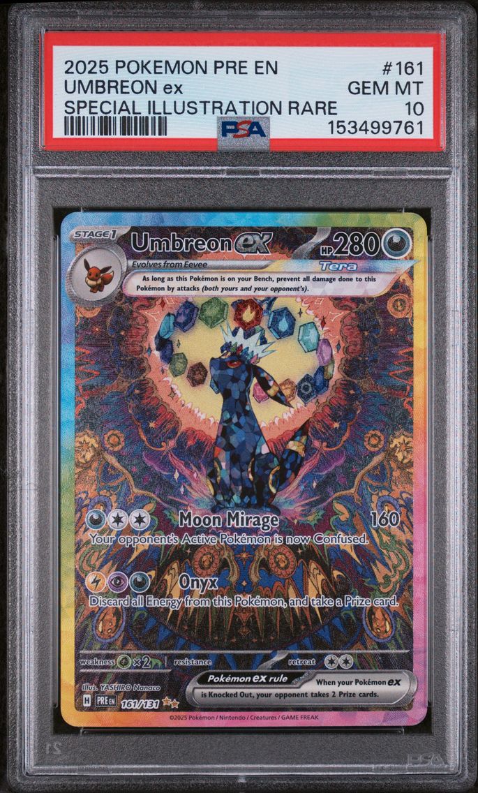 2025 #161 Umbreon EX PSA 10 Pre 