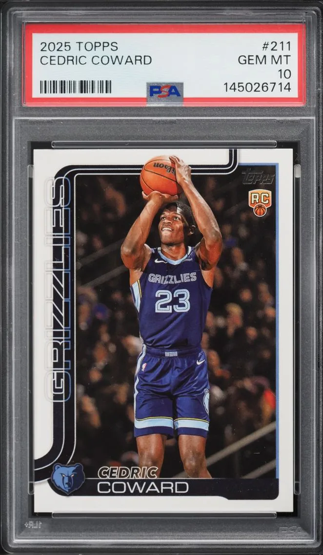 2025 Topps Basketball Cedric Coward ROOKIE #211 PSA 10 GEM MINT