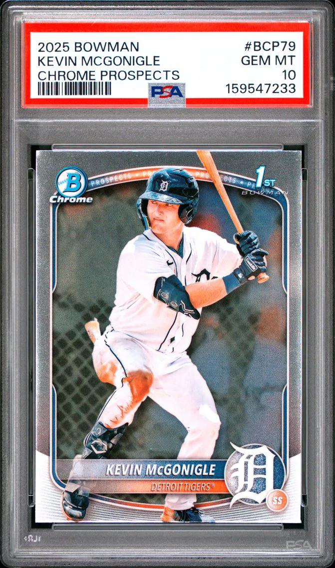 2025 #BCP79 Kevin Mcgonigle PSA 10 Bowman Chrome Prospects