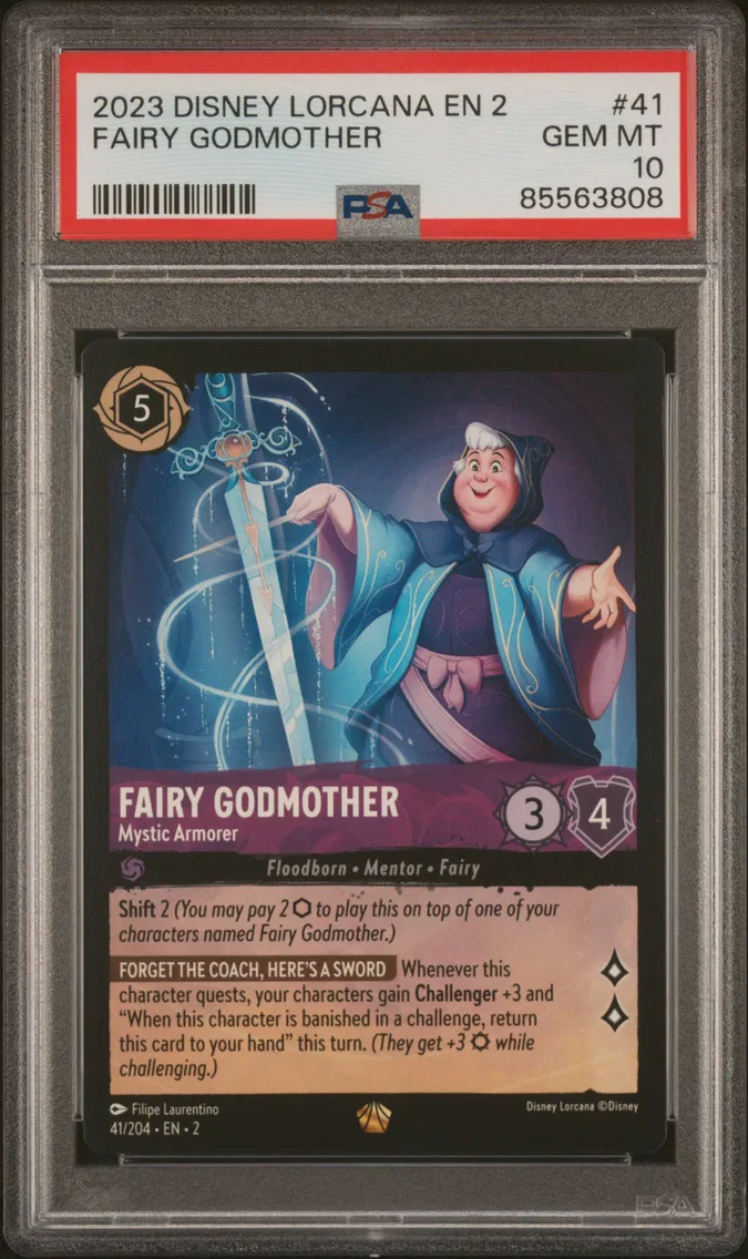 2023 #41 Fairy Godmother - Mystic Armorer PSA 10 Disney Lorcana EN 2-Rise of the Floodborn