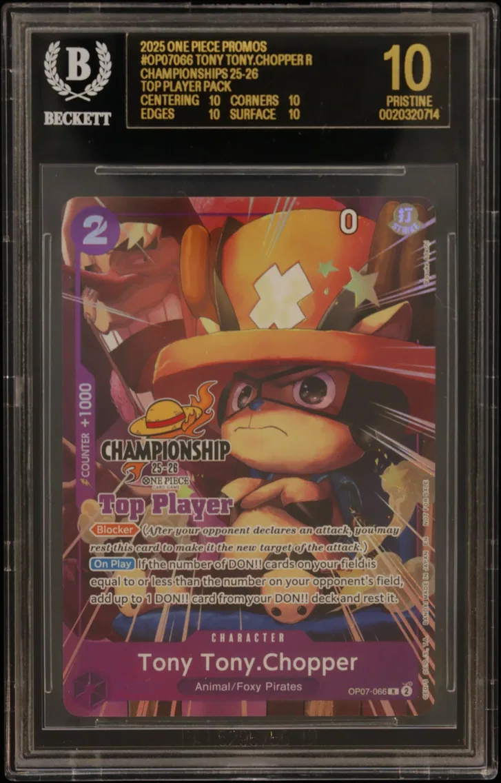 2025 #OP07066 Tony Tony.Chopper R/(Championships 25-26 Top Player Pack) BGS 10 One Piece Card Game Promos
