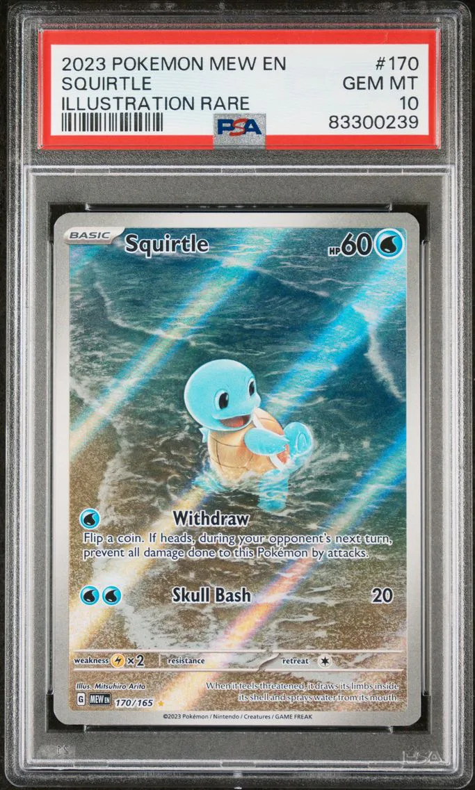 2023 #170 Squirtle PSA 10 Mew EN-151
