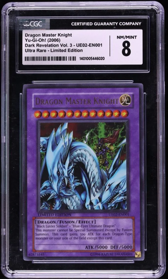 2006 #UE02-EN00 Dragon Master Knight CGC 8 Yu-Gi-Oh! Ultimate Edition 2 Limited Edition