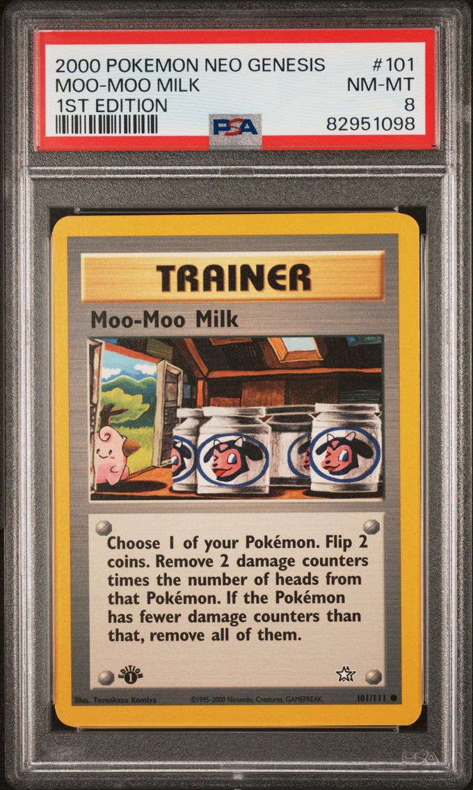 2000 #101 Moo-Moo Milk PSA 8 Neo Genesis 1st Edition