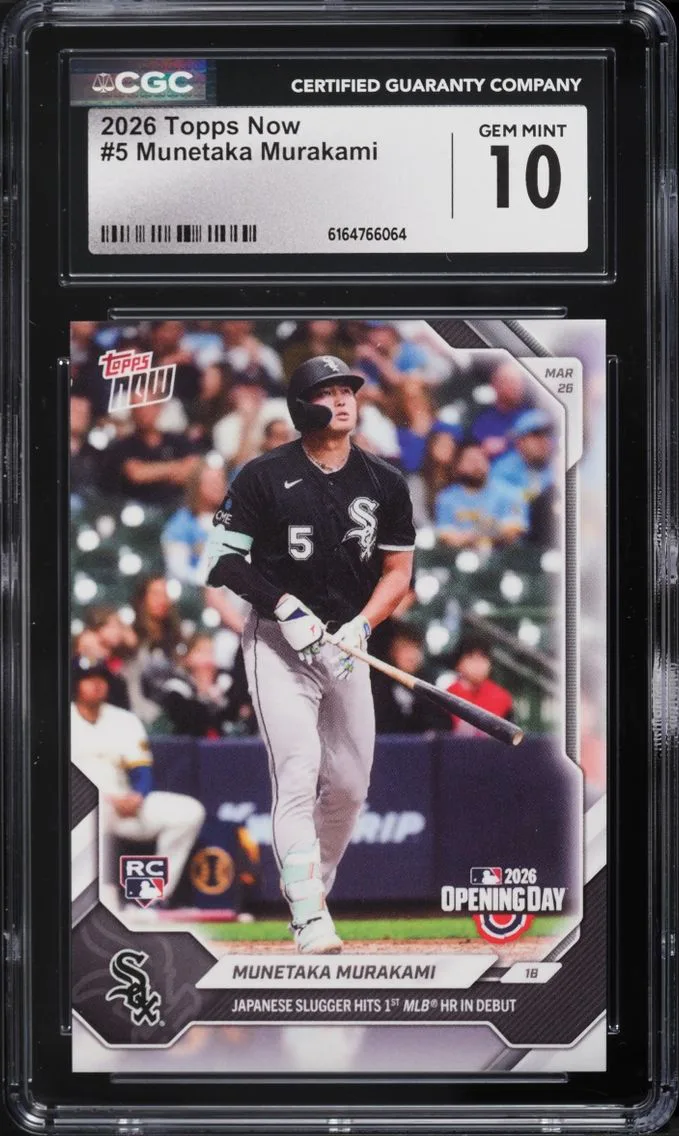 2026 Topps Now Munetaka Murakami ROOKIE #5 CGC 10 GEM MINT