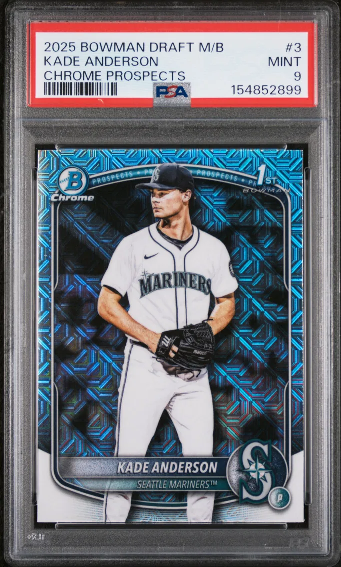 2025 #3 Kade Anderson PSA 9 Bowman Draft Mega Box Chrome Prospects