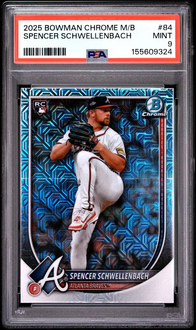2025 #84 Spencer Schwellenbach PSA 9 Bowman Chrome Mega Box