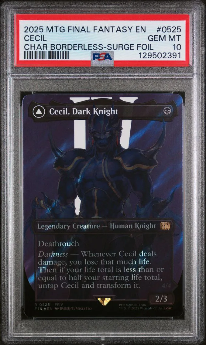 2025 #0525 Cecil, Dark Knight/Cecil, Redeemed Paladin PSA 10 Final Fantasy Magic The Gathering