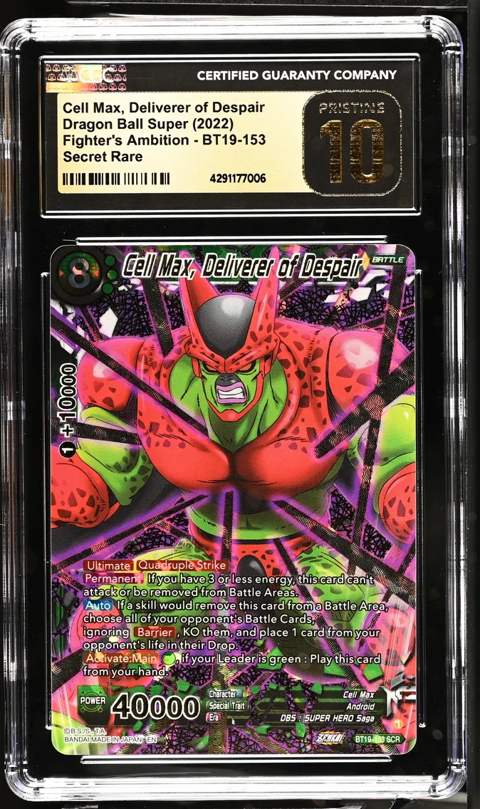 2022 #BT19-153 Cell Max, Deliverer of Despair CGC 10 Pristine Fighter's Ambition - English