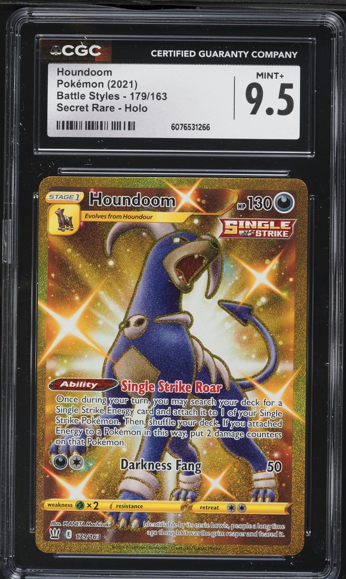 2021 #179 Full Art/Houndoom CGC 9.5 Sword & Shield Battle Styles Pokemon