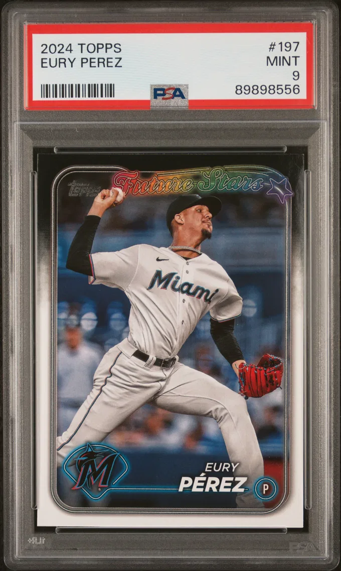 2024 #197 Eury Perez PSA 9 Topps