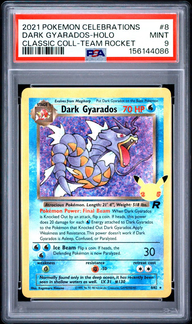 2021 #8 Dark Gyarados-Holo PSA 9 Celebrations Classic Collection