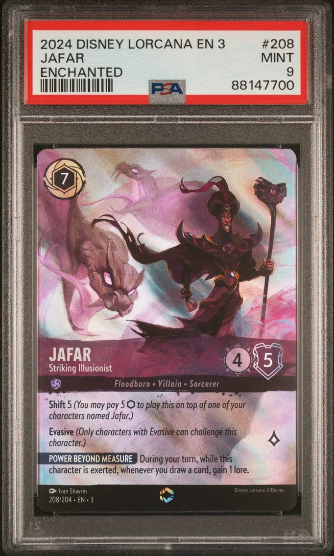 2024 #208 Jafar - Striking Illusionist PSA 9 Disney Lorcana EN 3-Into the Inklands