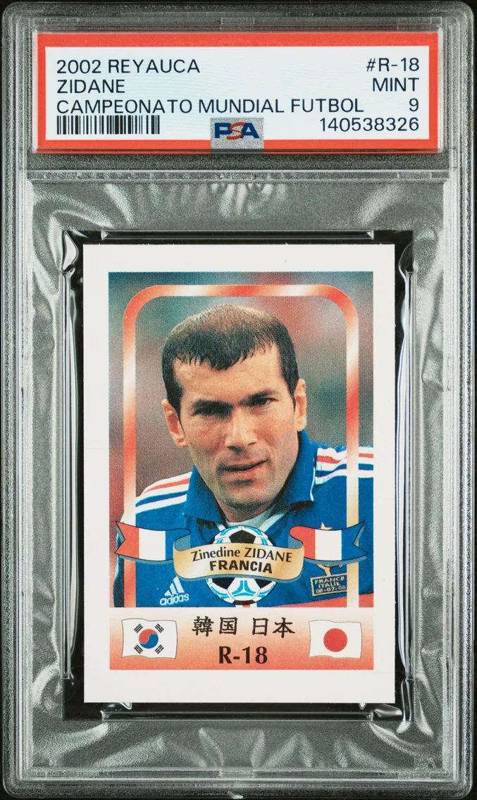 2002 #R-18 Zidane PSA 9 Reyauca Campeonato Mundial Futbol