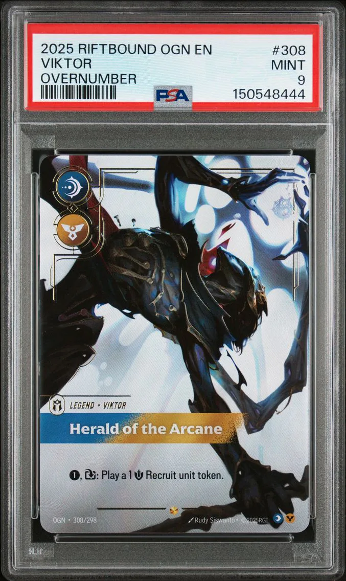2025 #308 Viktor - Herald of the Arcane PSA 9 Riftbound: League of Legends Ogn-Origins
