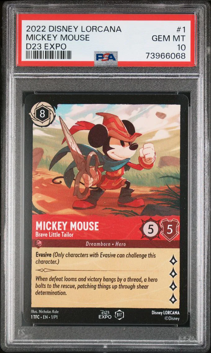 2022 #1 Mickey Mouse - Brave Little Tailor PSA 10 Disney Lorcana Promo