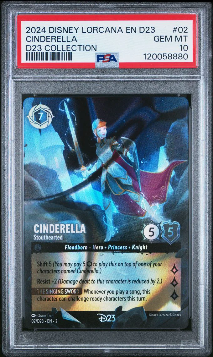 2024 #02 Cinderella - Stouthearted PSA 10 Disney Lorcana EN D23-D23 Expo Promo