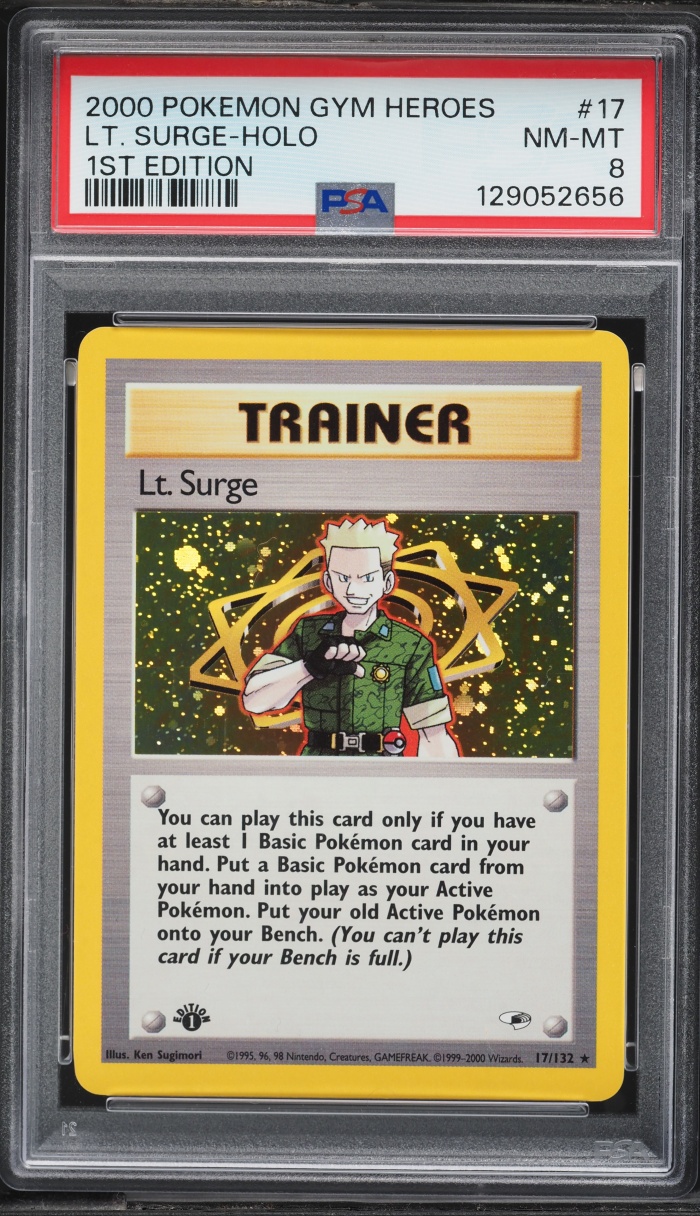 Gym Heroes 1st Edition Holo Lt. Surge NM-MT