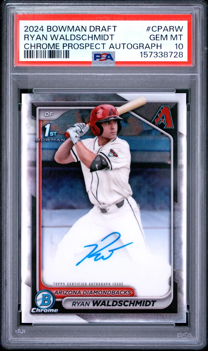 2024 #CPARW RYAN WALDSCHMIDT PSA 10 Bowman Draft Chrome Prospect Autographs