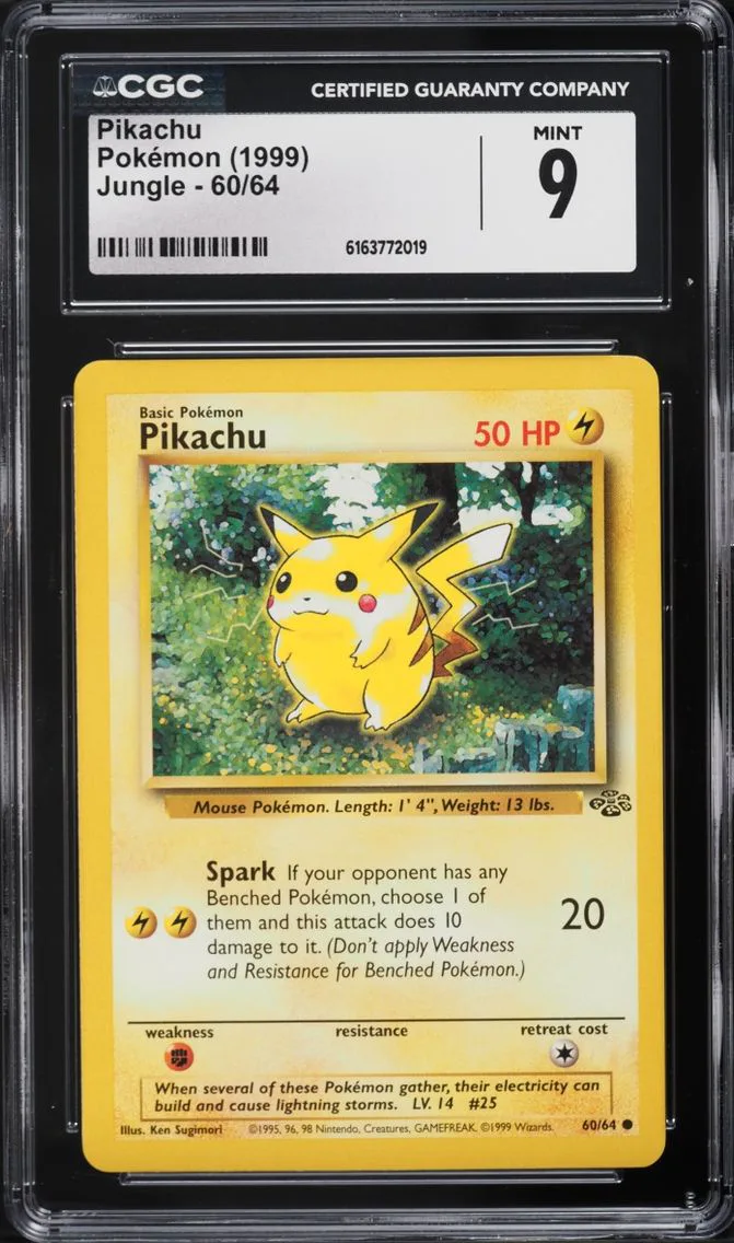 1999 Pokemon Jungle Pikachu #60 CGC 9 MINT