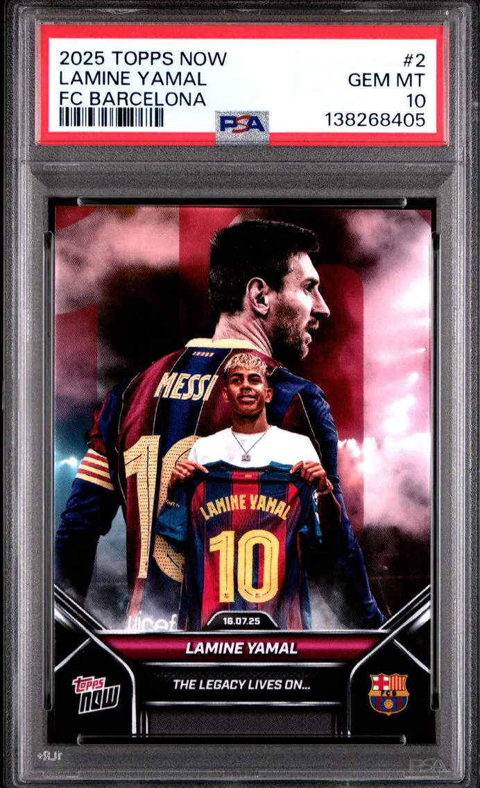 2025 #2 Lamine Yamal PSA 10 Topps Now FC Barcelona
