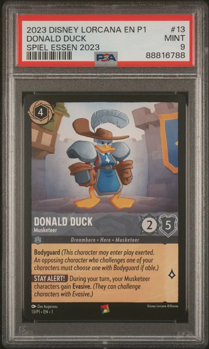 2023 #13 DONALD DUCK PSA 9 Disney Lorcana EN P1-Promo