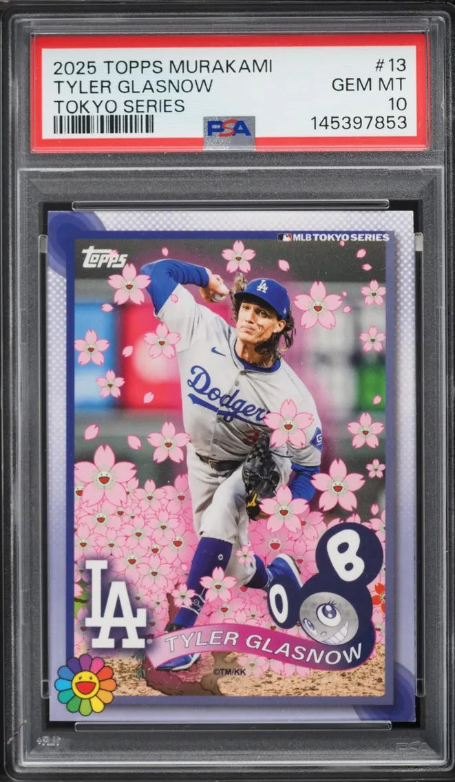 2025 Topps Takashi Murakami MLB World Tour Tokyo Series Tyler Glasnow #13 PSA 10 GEM MINT