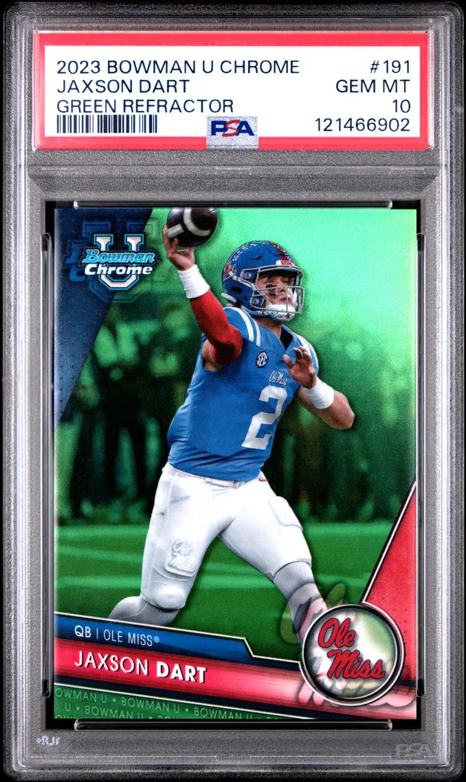 2023 #191 Jaxson Dart PSA 10 Bowman University Chrome