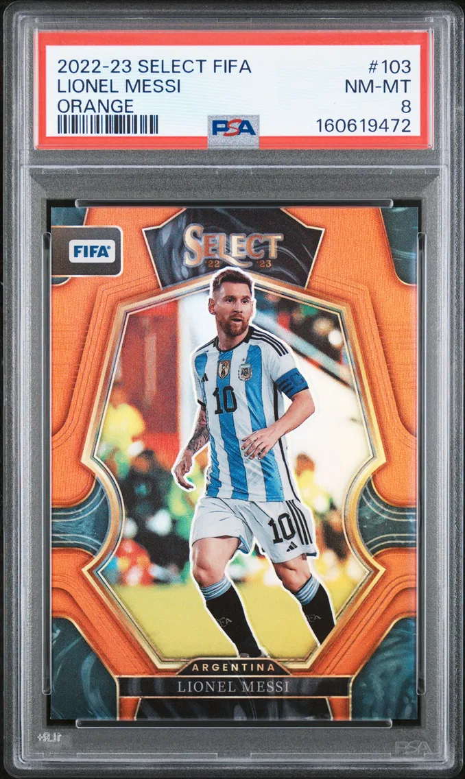 2022 #103 Lionel Messi PSA 8 Panini Select FIFA