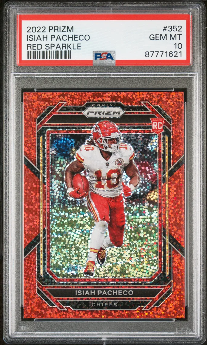2022 #352 Isiah Pacheco PSA 10 Panini Prizm